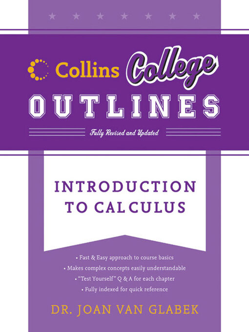 Title details for Introduction to Calculus by Joan Van Glabek - Available